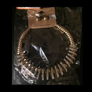 Brand New: Rhinestone Spiral Necklace